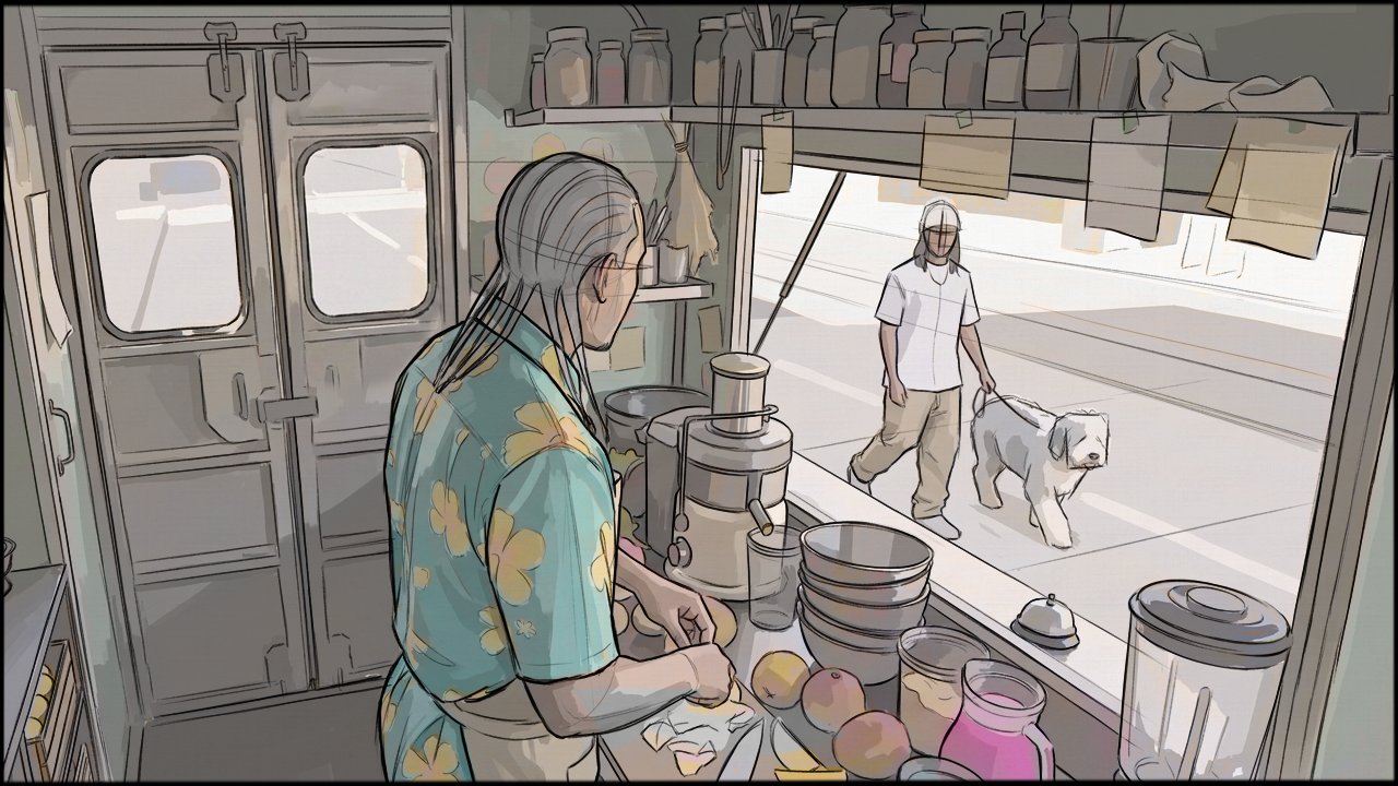 Music Video - Narrative - storyboard frame 3 by Dakota Warren